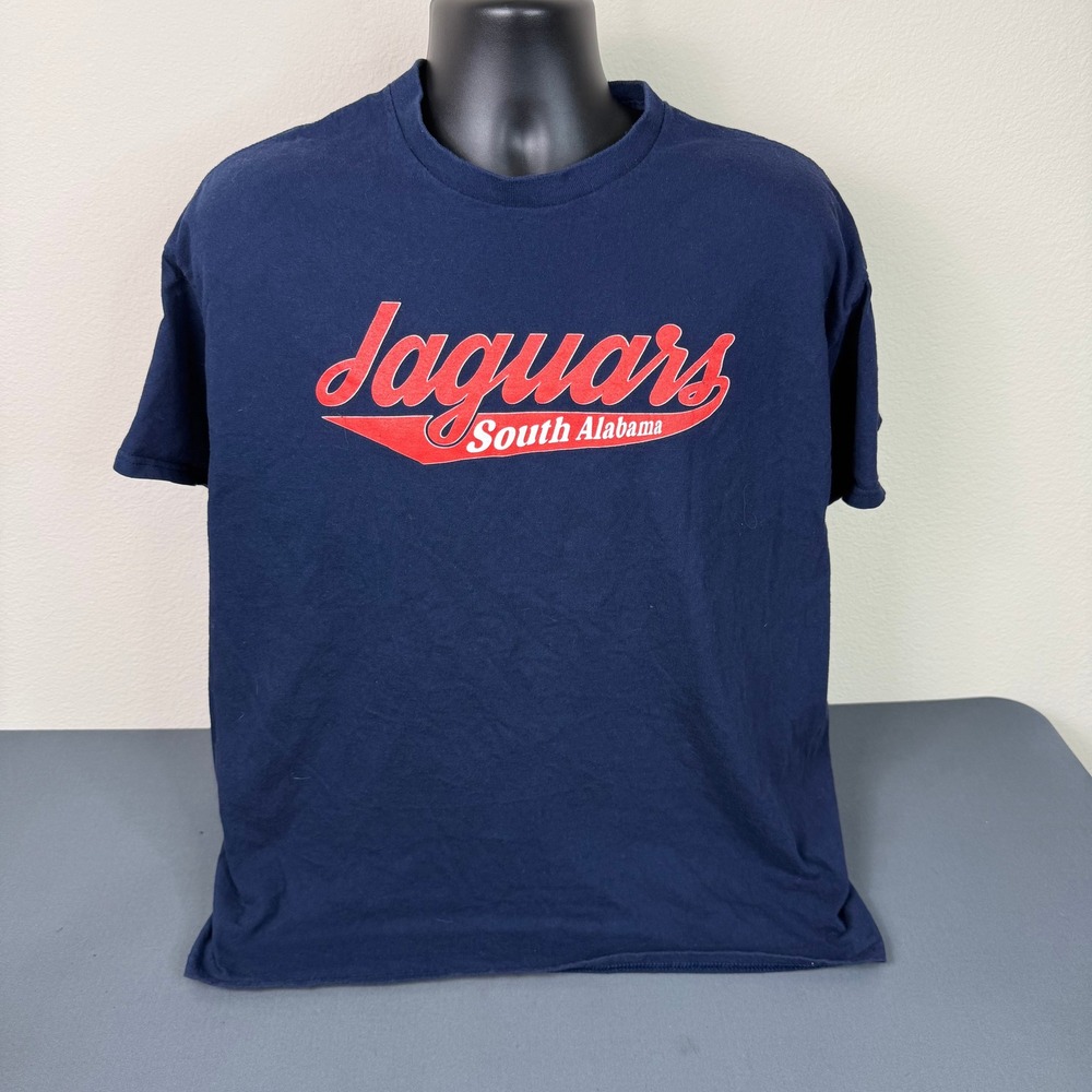 Unbranded T-Shirt Mens L South Alabama Jaguars Navy Blue Graphic Short Sleeve